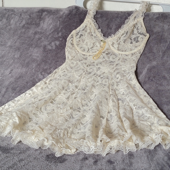 Vintage Women S/M "Private Luxuries" Lace Lingerie Babydoll 90s Madonna LIKE NEW - Picture 14 of 14